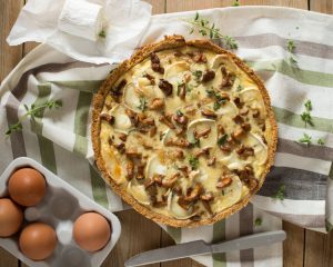 Quiche de Shimeji brie e gruyère